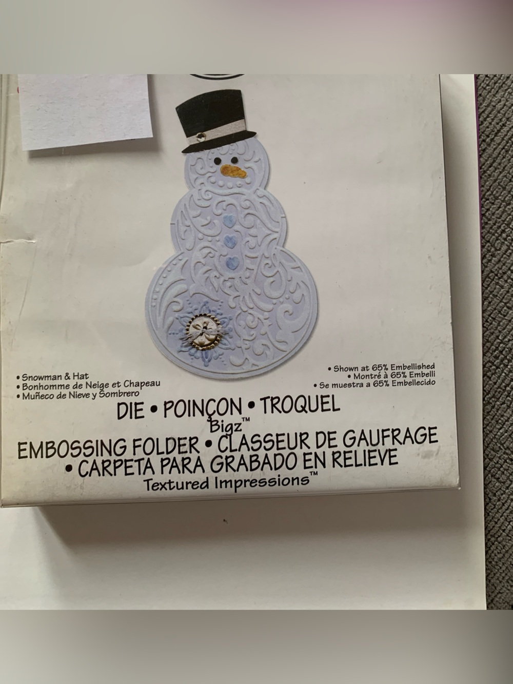 Sissex Snowman ☃️ & Hat Die - Textured Impressions